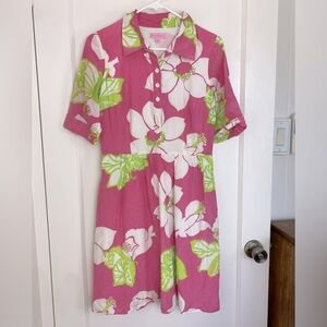 Lilly Pulitzer Pink and White Floral Mini Dress